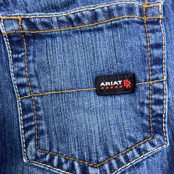 Ariat FR M5 Slim Straight Jeans Mens 30x30 (Fit 30x29) Blue Medium Wash Denim - Picture 8 of 16